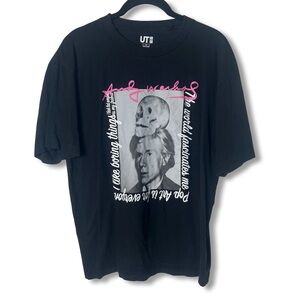Uniqlo UT Unisex Andy Warhol Skull Graphic Tee Black Sz. S